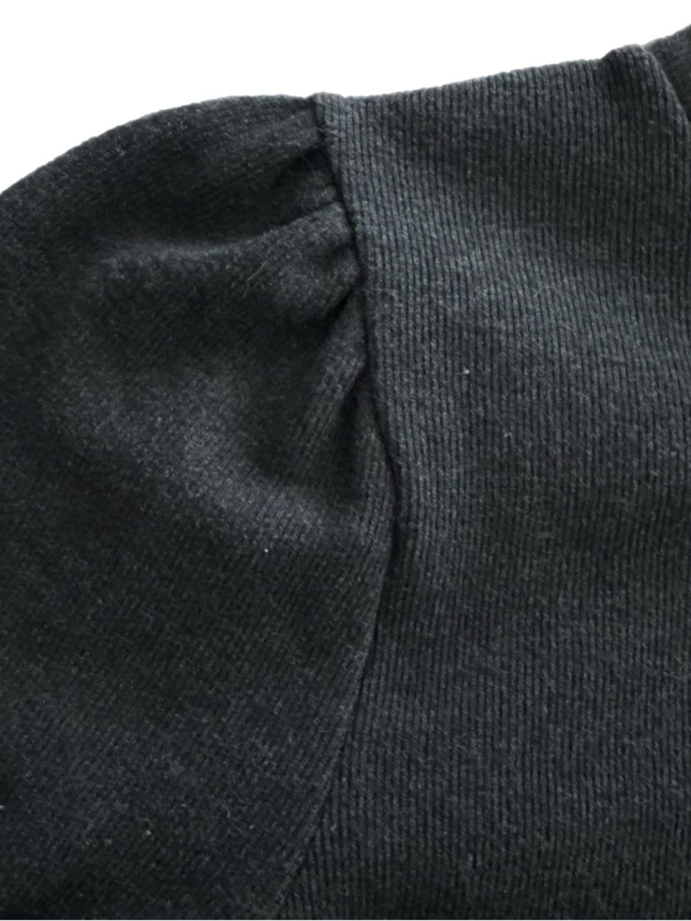 Madewell (Re)sourced Plush Mockneck Puff-Sleeve Top Sz L - Picture 3 of 8